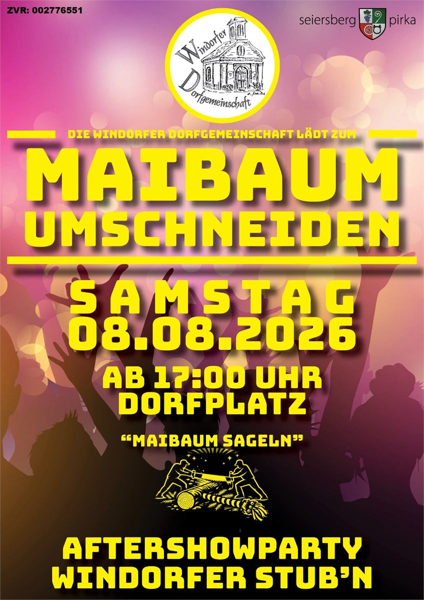 Grafikdesign: Maibaum Umschneiden